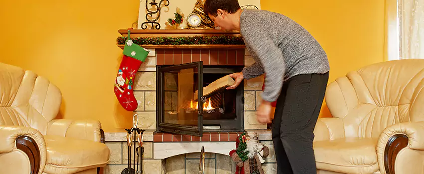 Rusted Metal Fireplace Restoration in Red Wing, Minnesota